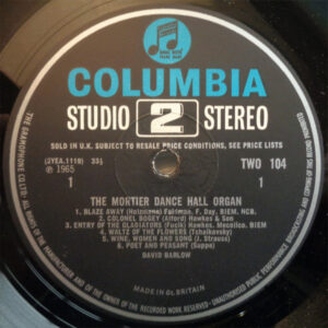 David Barlow (3) <br> The Mortier Dance Hall Organ