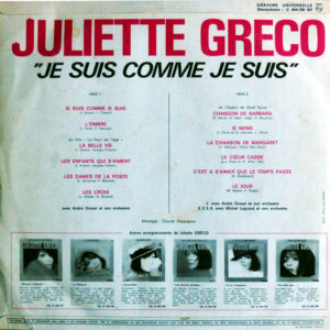 Juliette Greco* <br> Je Suis Comme Je Suis