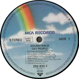 Giorgio Moroder <br> Cat People (Original Soundtrack)