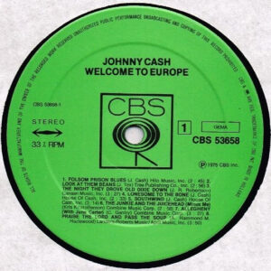 Johnny Cash <br> Welcome To Europe