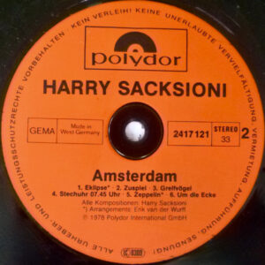 Harry Sacksioni <br> Amsterdam