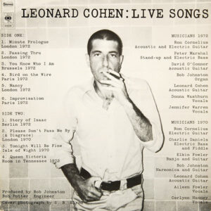 Leonard Cohen <br> Live Songs